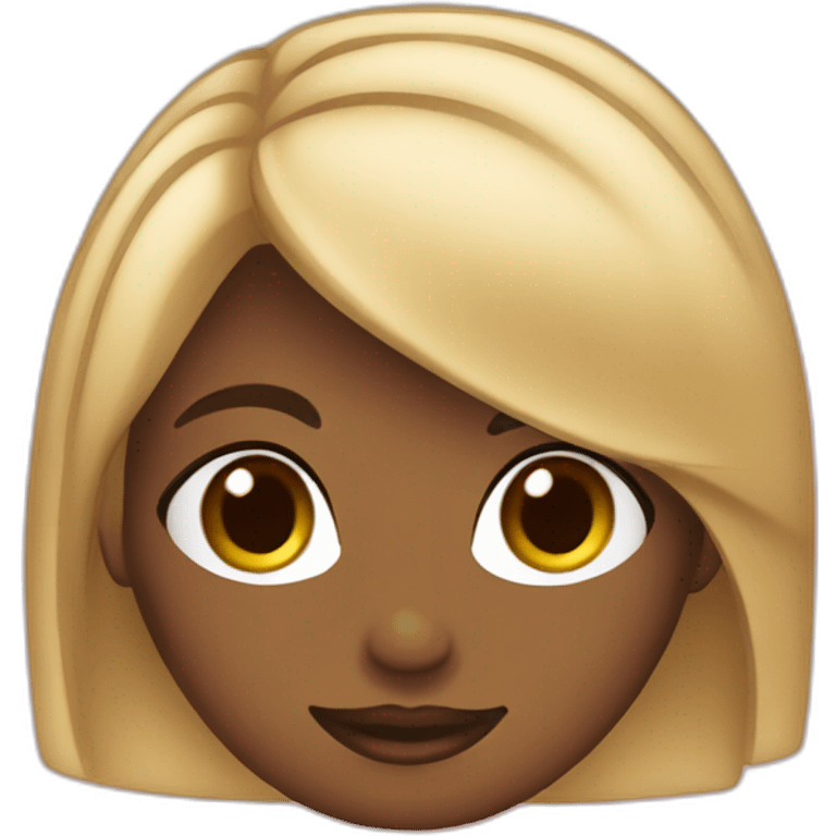 pastelera de cabello marron emoji