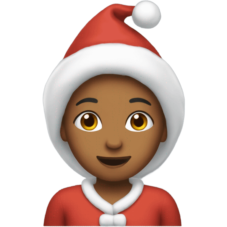 Woman saying Merry Christmas!!! emoji