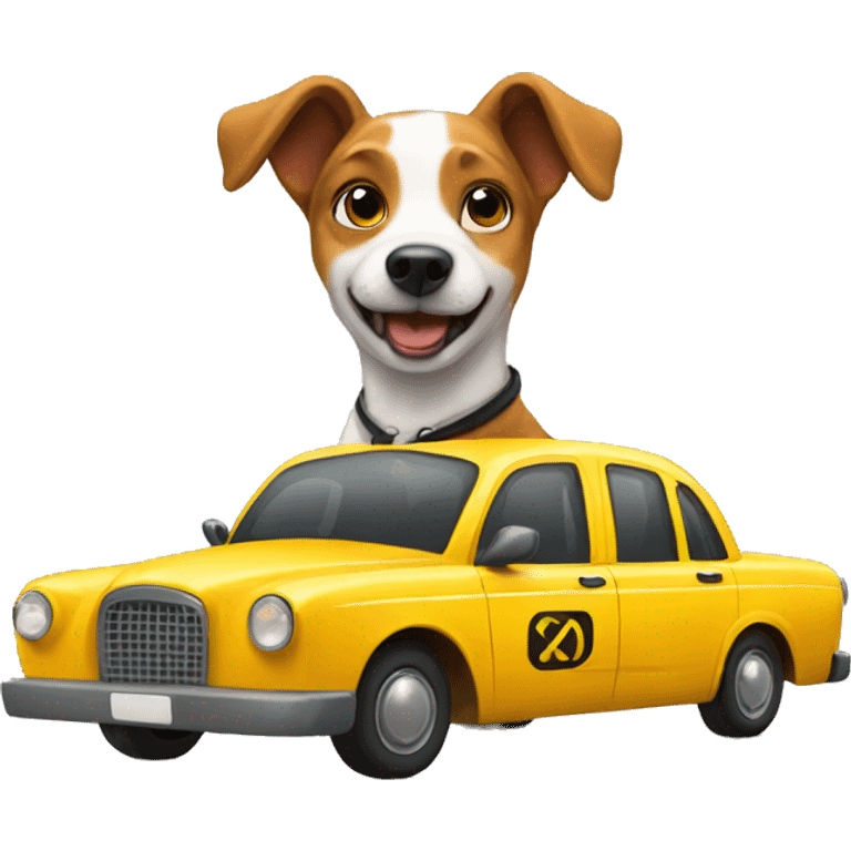 Taxi dog  emoji