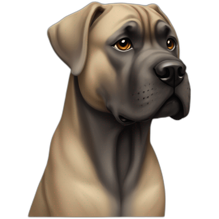 dog Cane Corso color fawn emoji