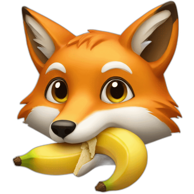 fox eating banana emoji