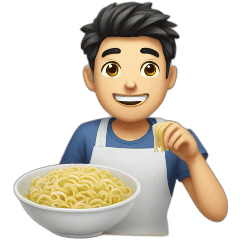 guy named hugo who likes noodles indo emoji