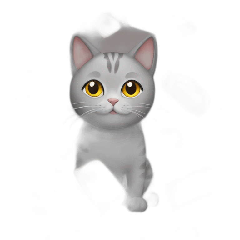 Grey Cat, Brazilian short hair cat, making bread emoji