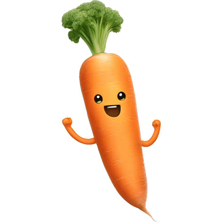 Carrot with arms  emoji