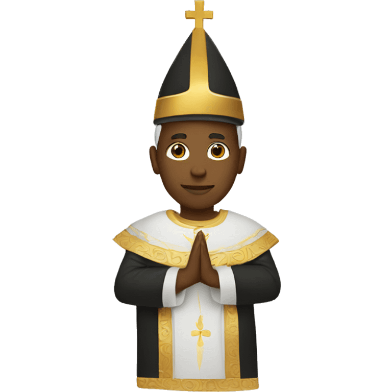 cura tunica negra religión emoji