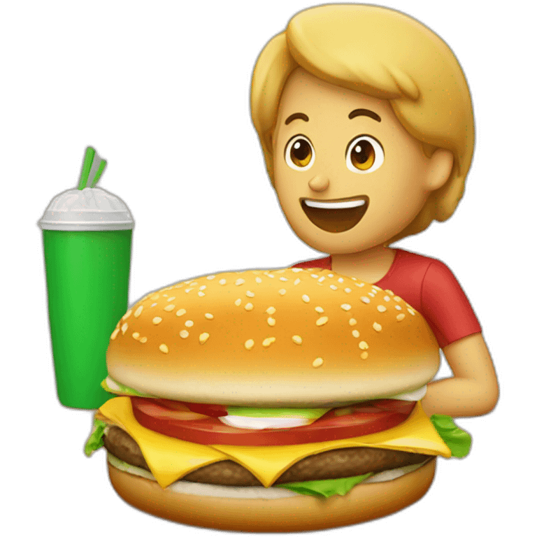 cebum comiendo hamburguesas emoji