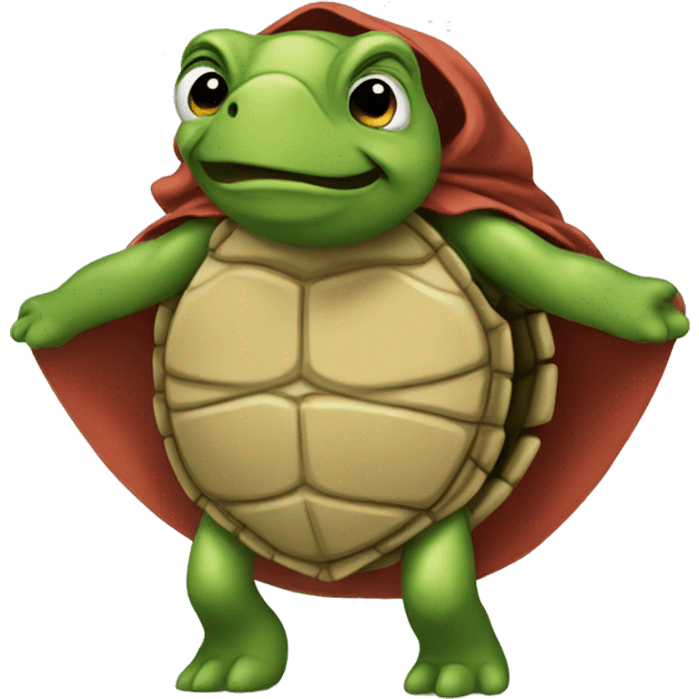 Turtle wearing cape  emoji