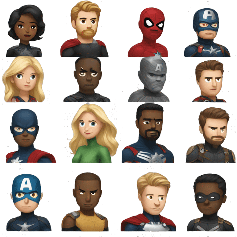 All heroes marvel emoji