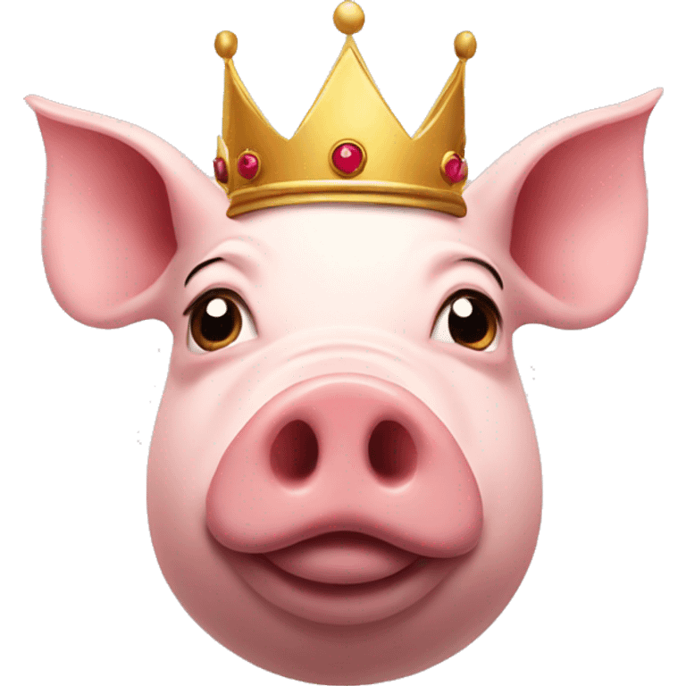 pig with a crown emoji