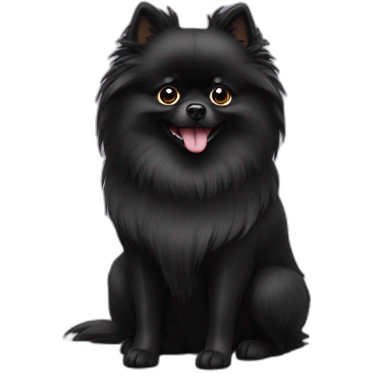 Dark Pomerania happy emoji