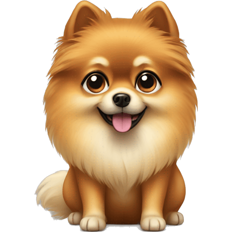 A pomerian dog with big cute eyes emoji