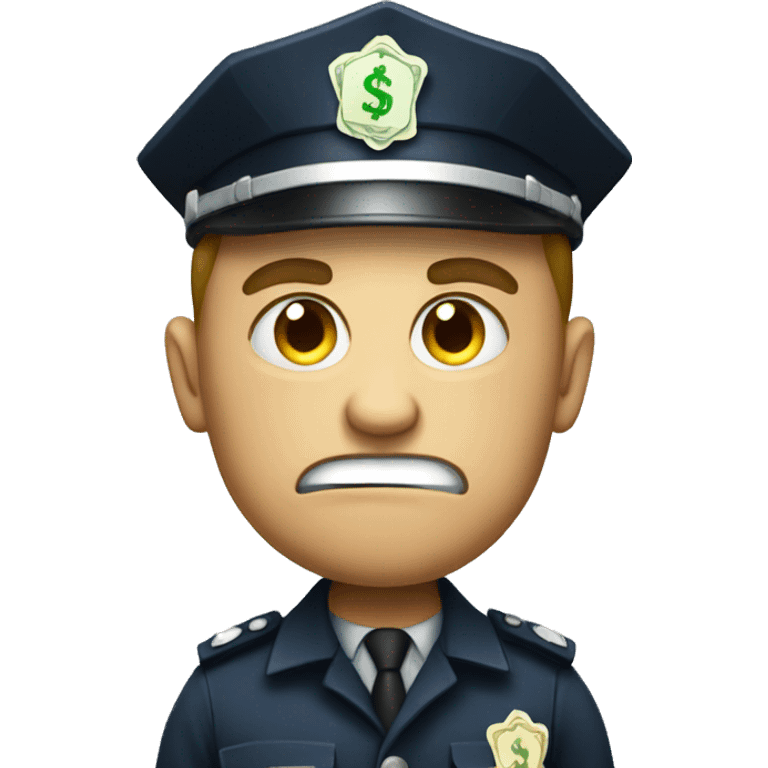 police angry with money emoji