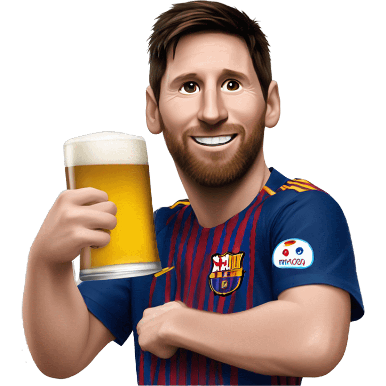 Messi tomando cerveza  emoji