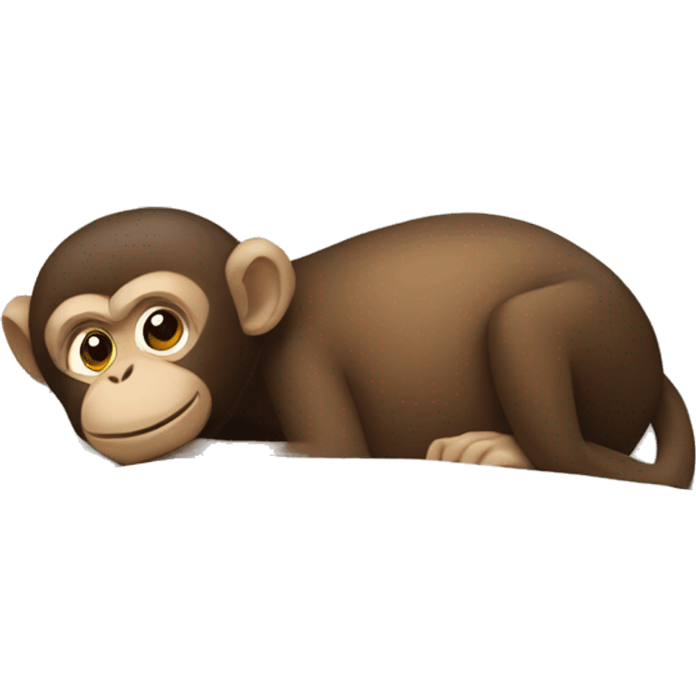 monkey cozy in bed emoji