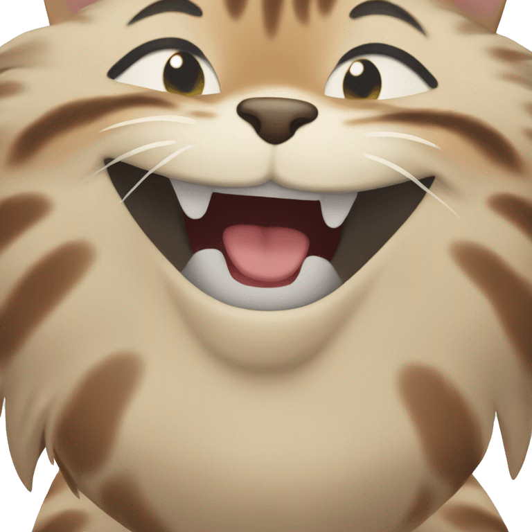 Tabby cat laughing emoji