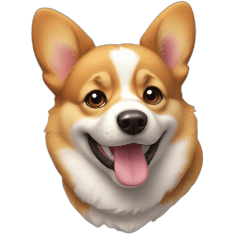 Cute corgi happy emoji