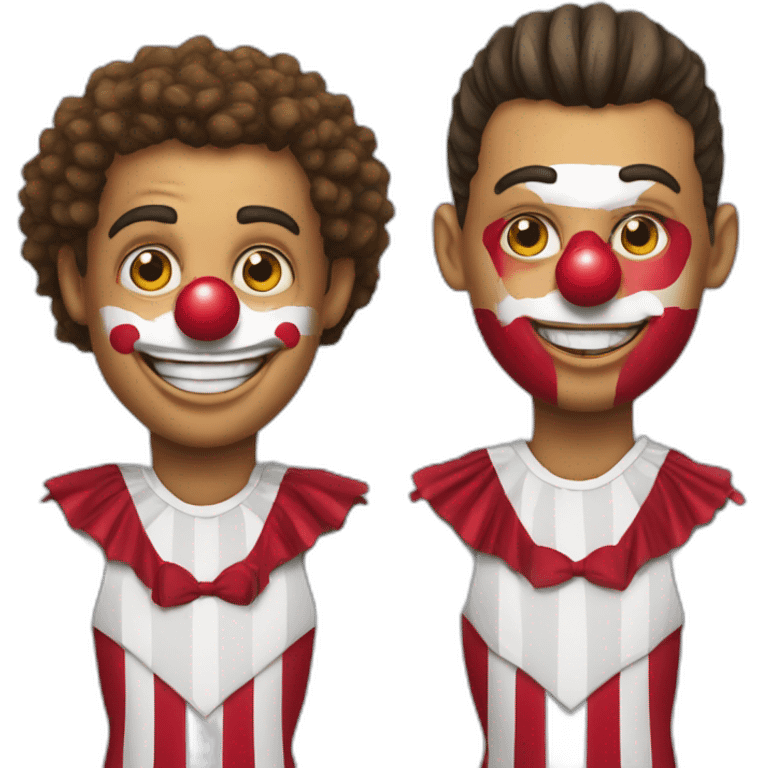 mesi and ronaldo dressed like clowns emoji