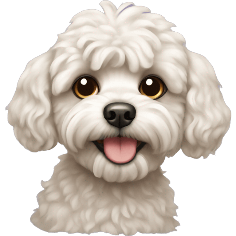 Dog maltipoo  emoji