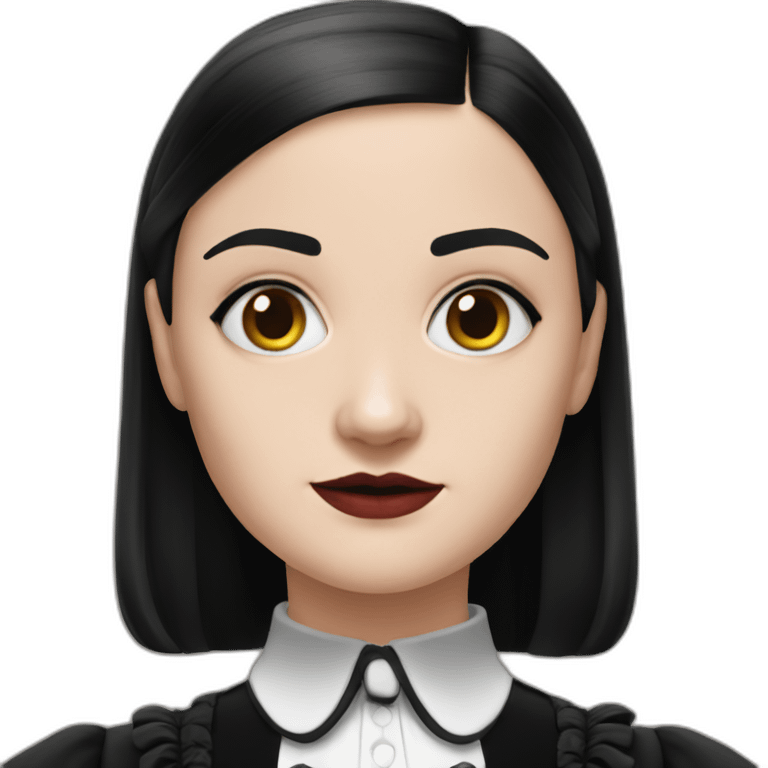 Realistic Wednesday addams emoji