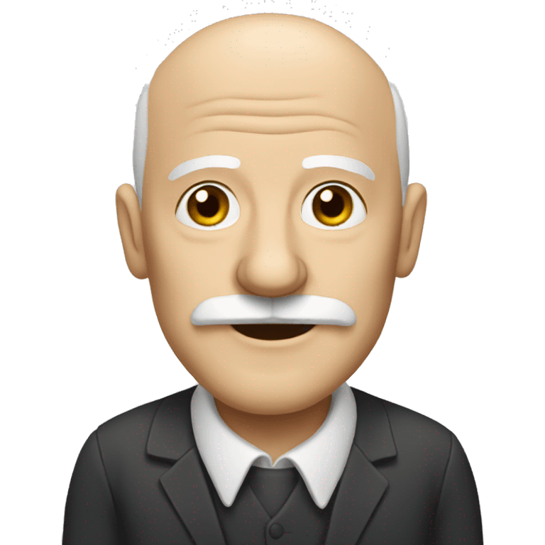 Old bald white man with mustache  emoji