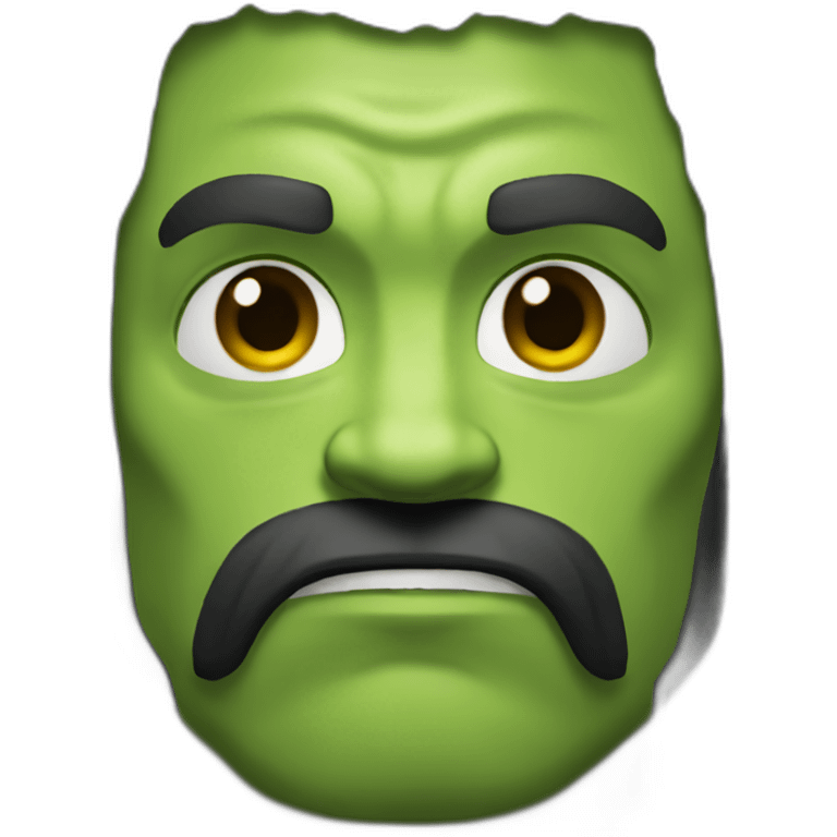 hulk full black beard portrait to mid chest emoji