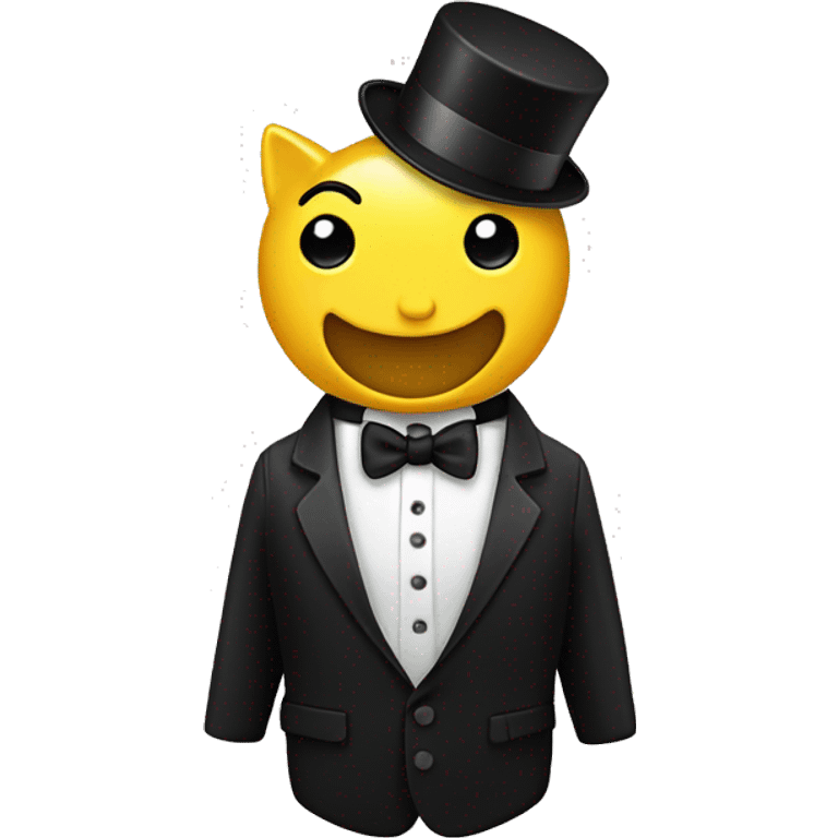 pee pod wearing tuxedo emoji