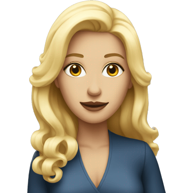 Elegant blonde woman emoji