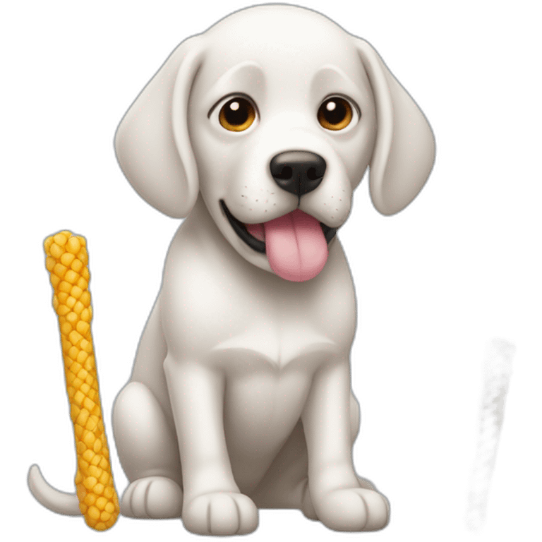 Crea un perro con aletas de pez emoji