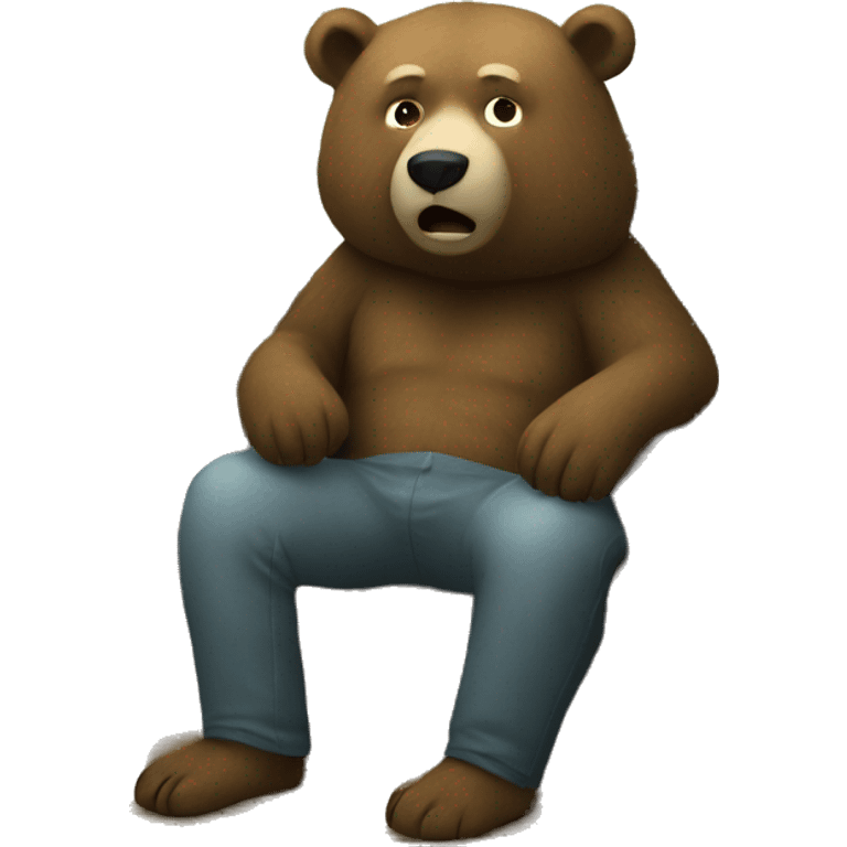 Bear watching tv  emoji