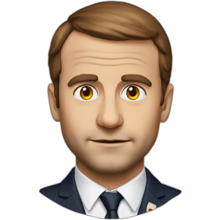 Macron avec les yeux rouges  emoji