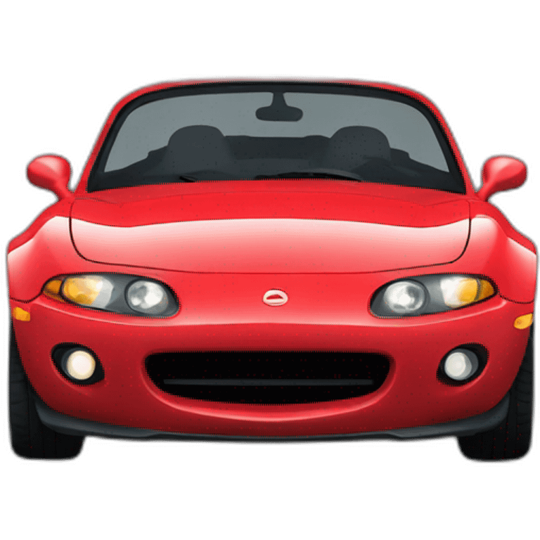 Red Miata mx5 na with pop up headlights emoji