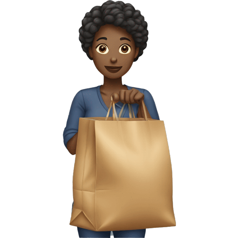 Black woman packing Bag emoji  emoji