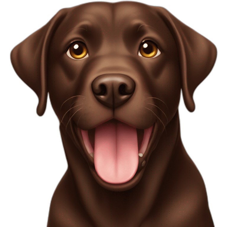 chocolate-lab-growling emoji