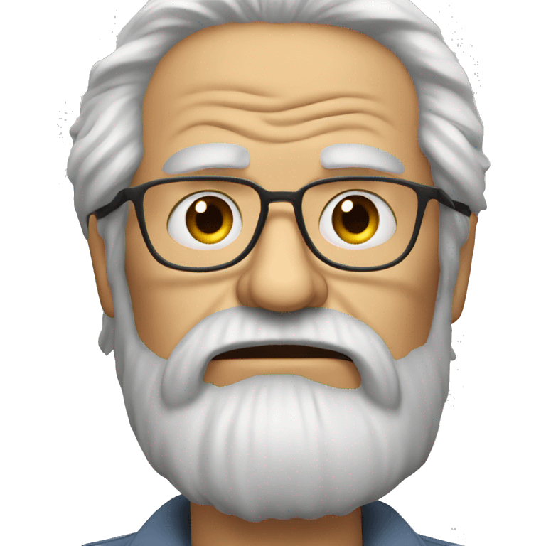 angry old man long hair beard glasses emoji