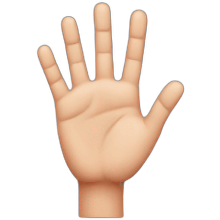 Hand with four fingers emoji