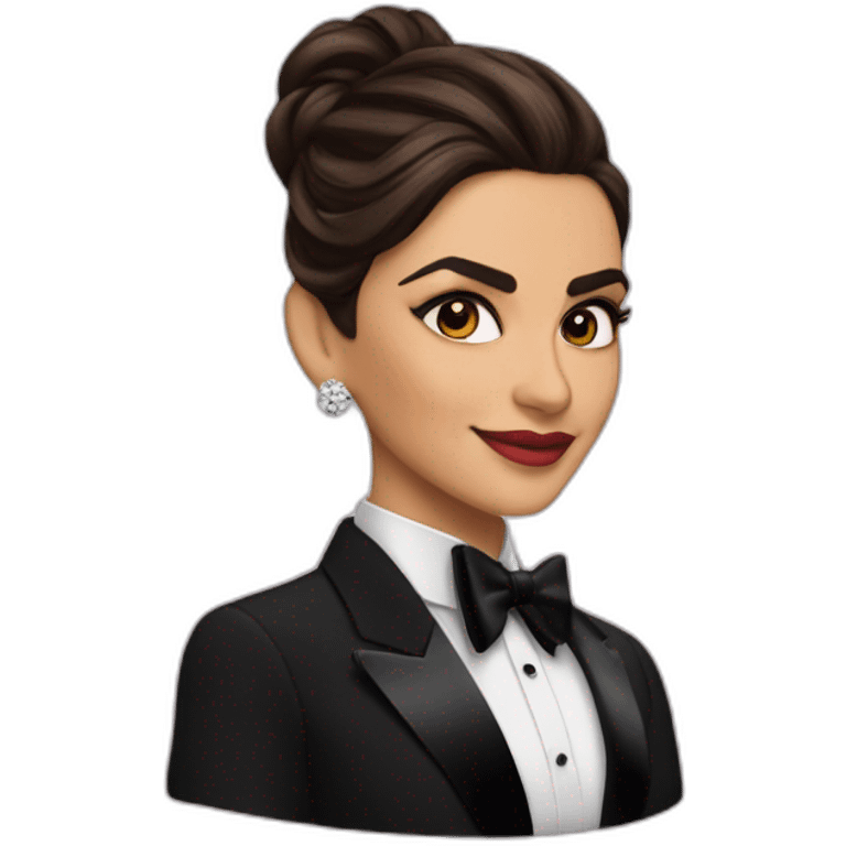 Deepika Padukone in a tuxedo emoji