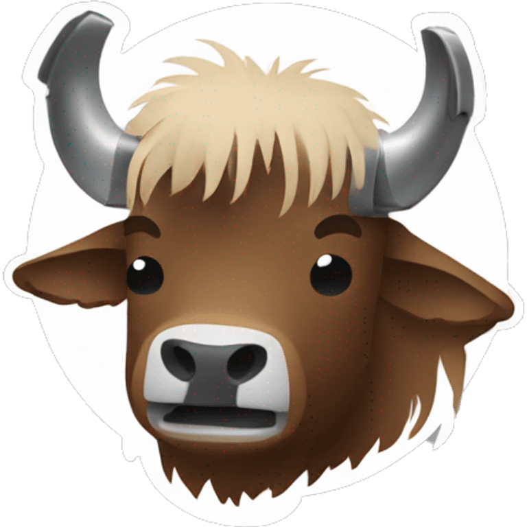 a yak shaving with a trimmer emoji