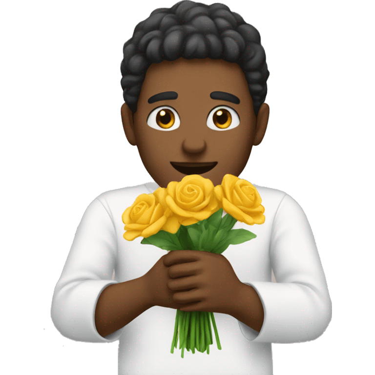 Handing someone flowers  emoji