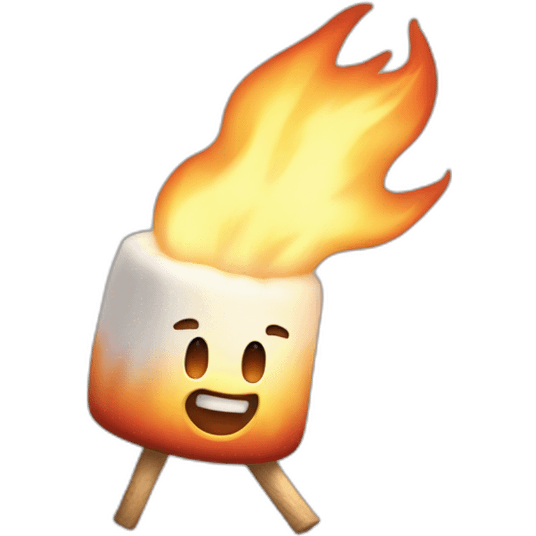 Marshmallow rage fire in eys emoji