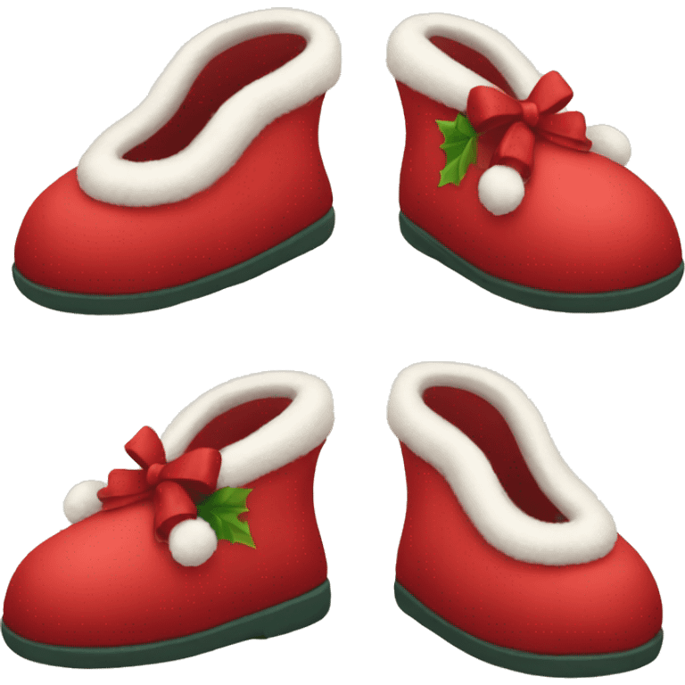 Red Christmas slippers emoji