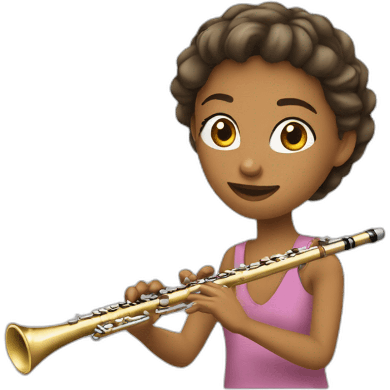 une joueuse de flute traversière  emoji