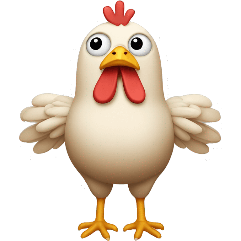 chicken with human arms emoji