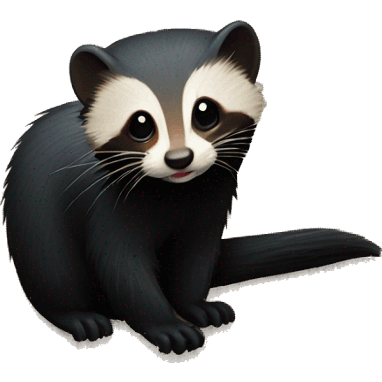 Polecat on wood emoji