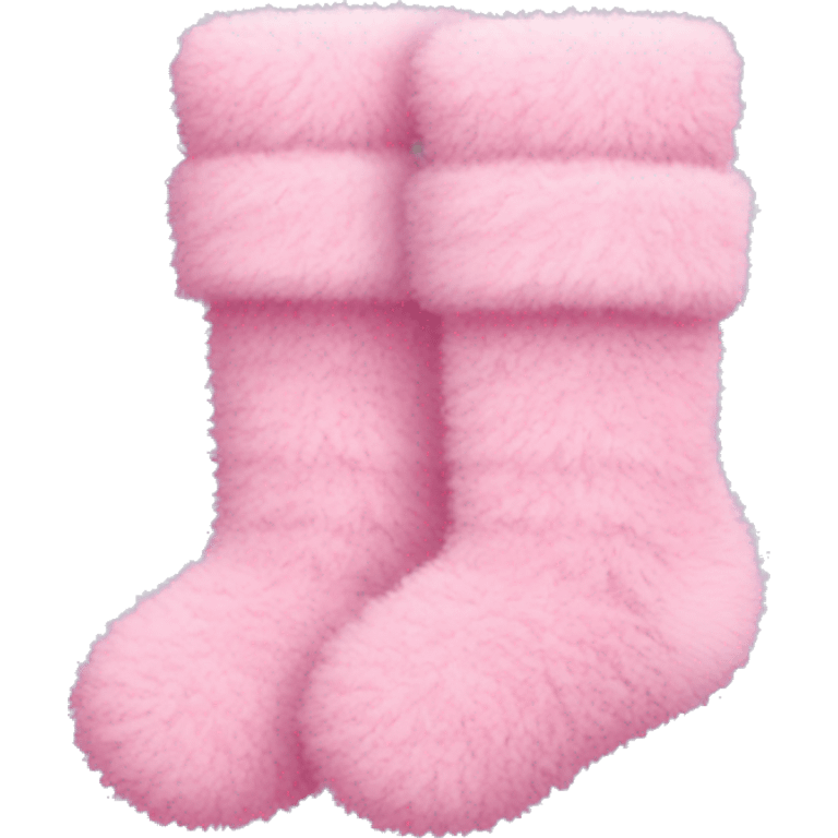 Pink fluffy socks cozy emoji