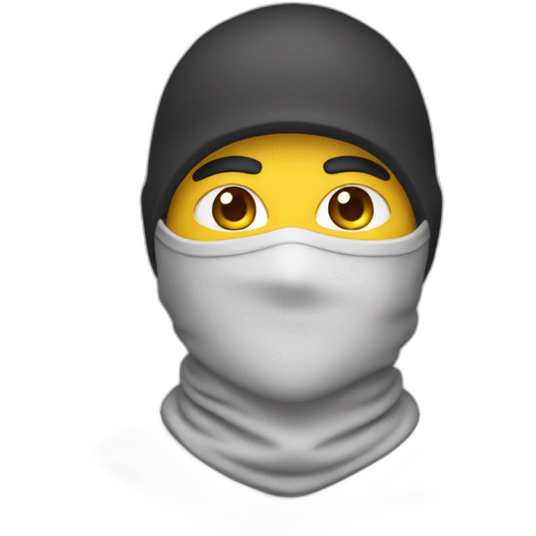 Man with balaclava  emoji