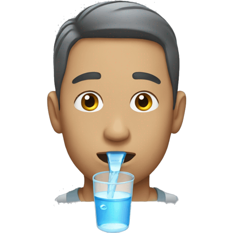 man drinking water emoji