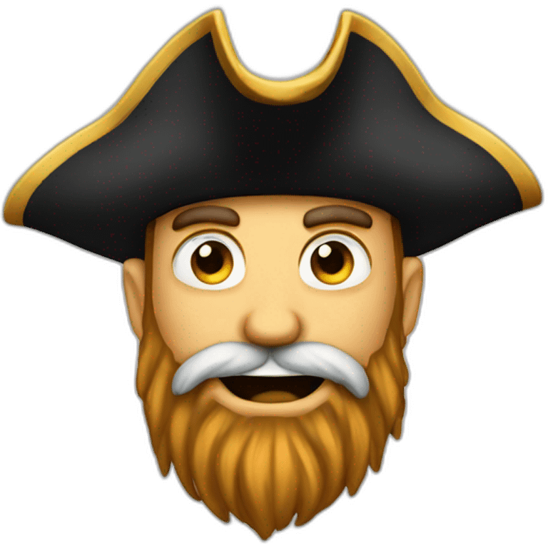 crazy bearded pirate face emoji