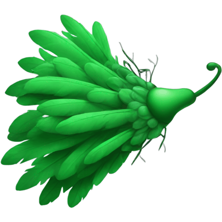 Green plume with flies emoji