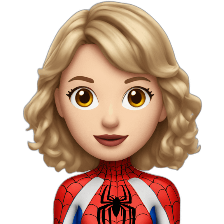 realistic taylor swift in spider-man costume emoji