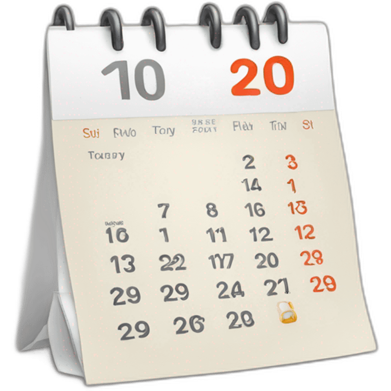 calendar February 10 emoji